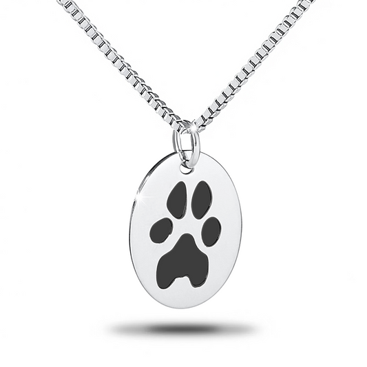 Olive Custom Paw Print Oval